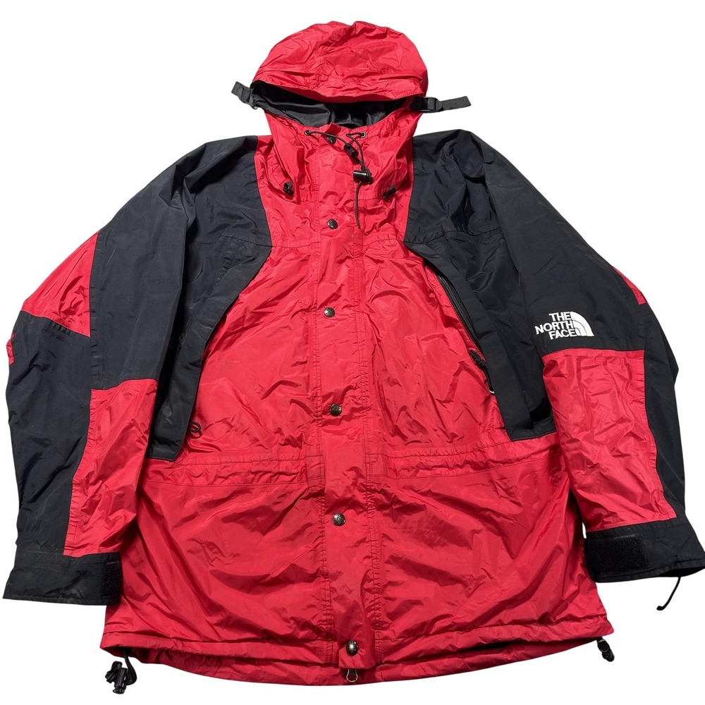 Vintage‎ The North Face Jacket Mens Medium Red Black Gore-Tex Hooded Ski USA 90s